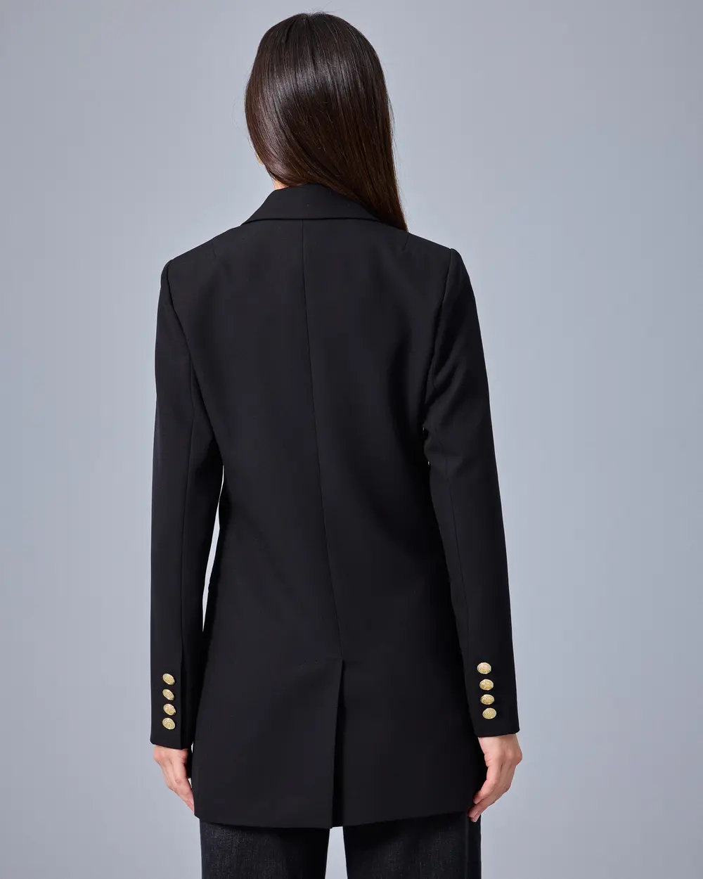 Double-Breasted Jacket with Button Details