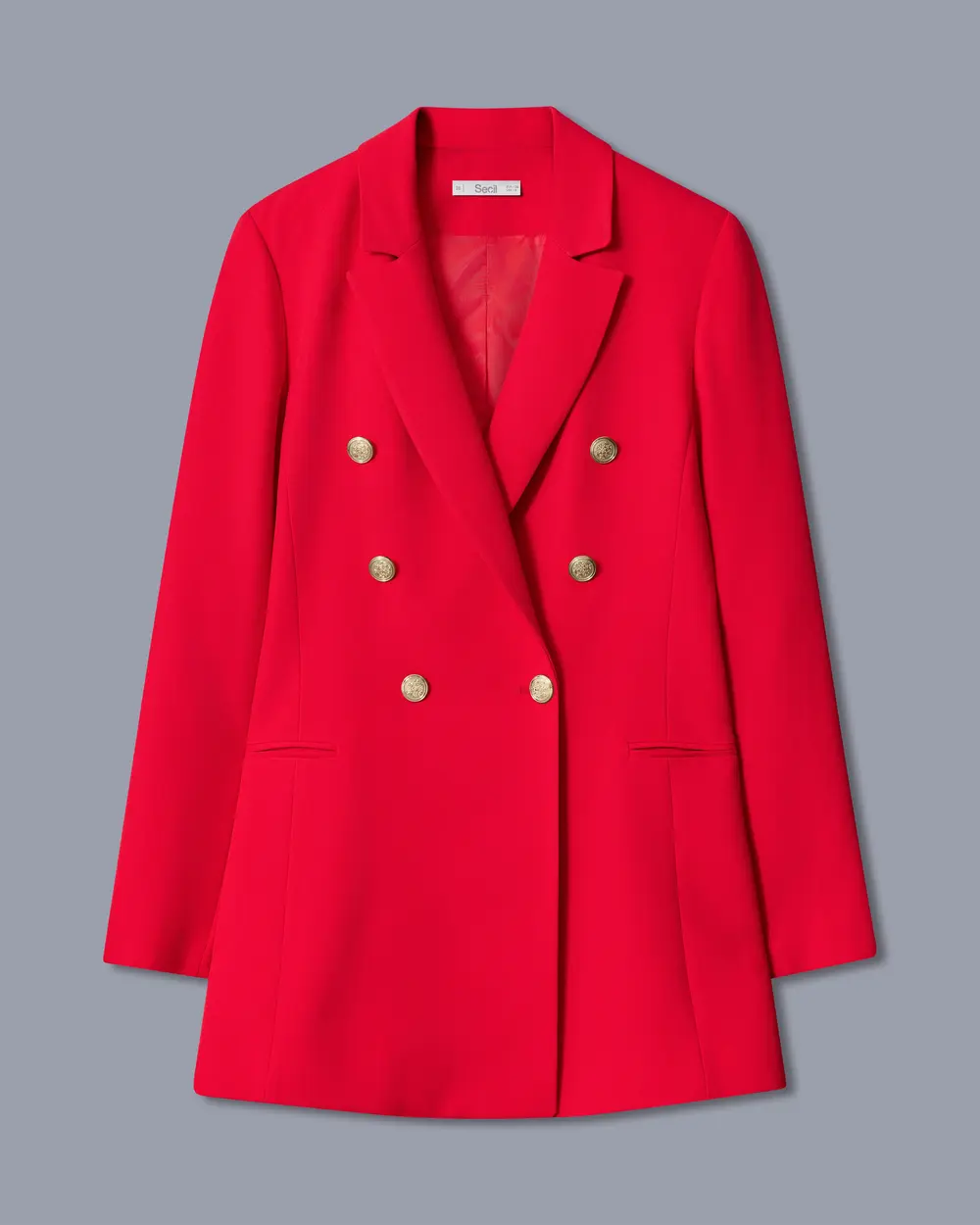 Double-Breasted Jacket with Button Details
