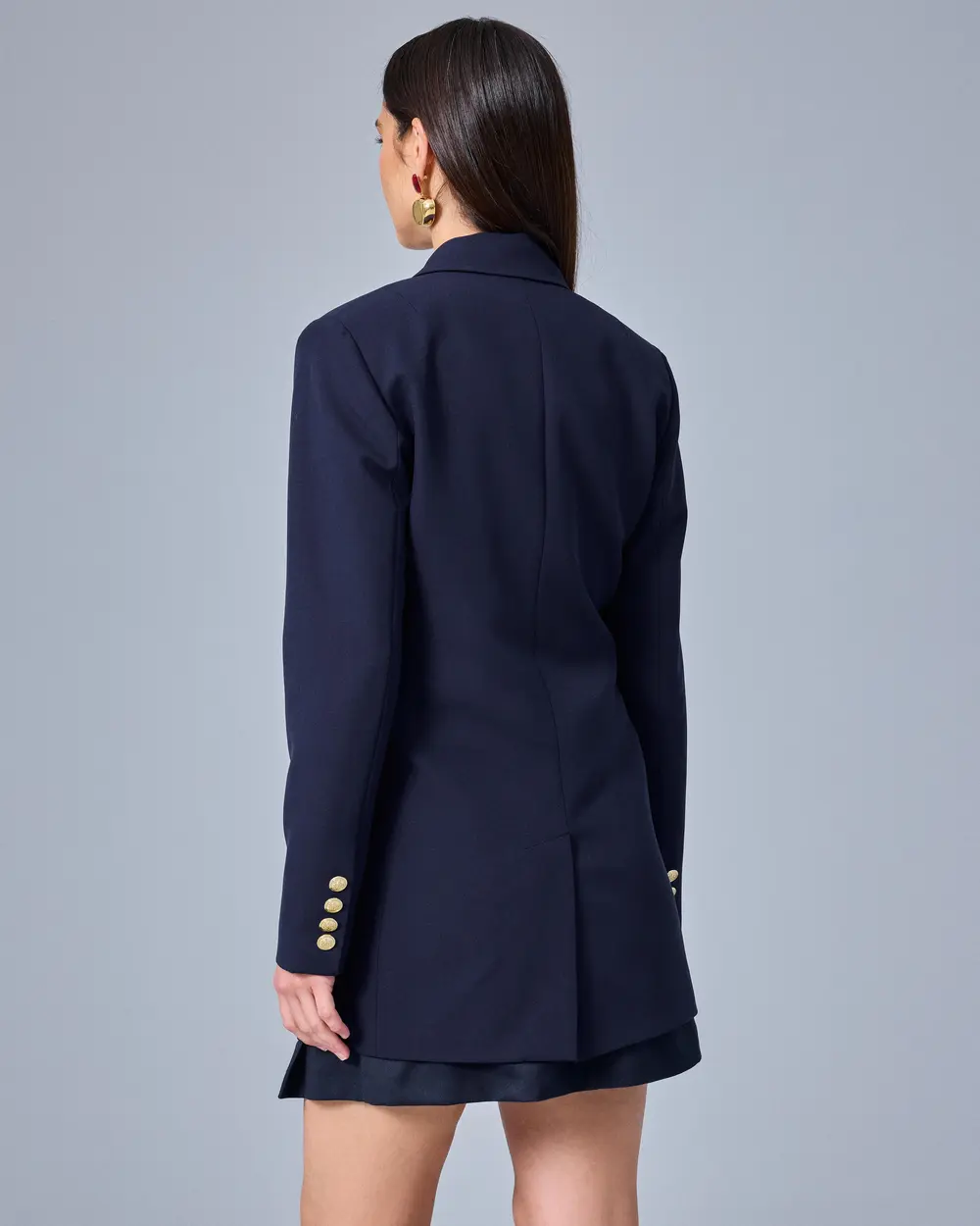 Double-Breasted Jacket with Button Details