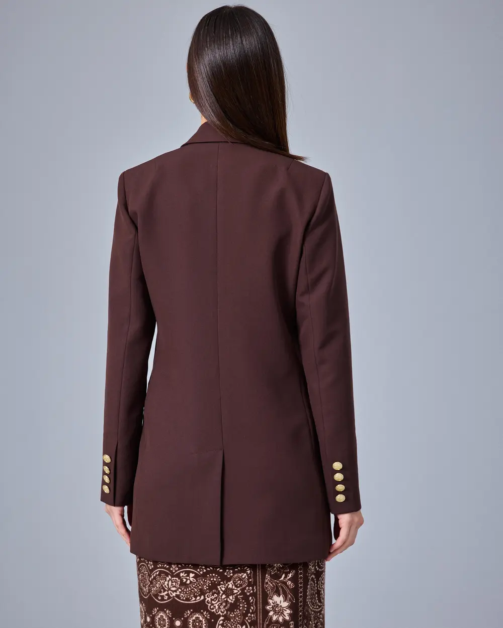 Double-Breasted Jacket with Button Details