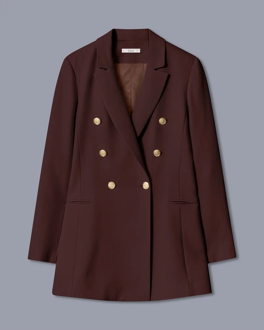 Double-Breasted Jacket with Button Details
