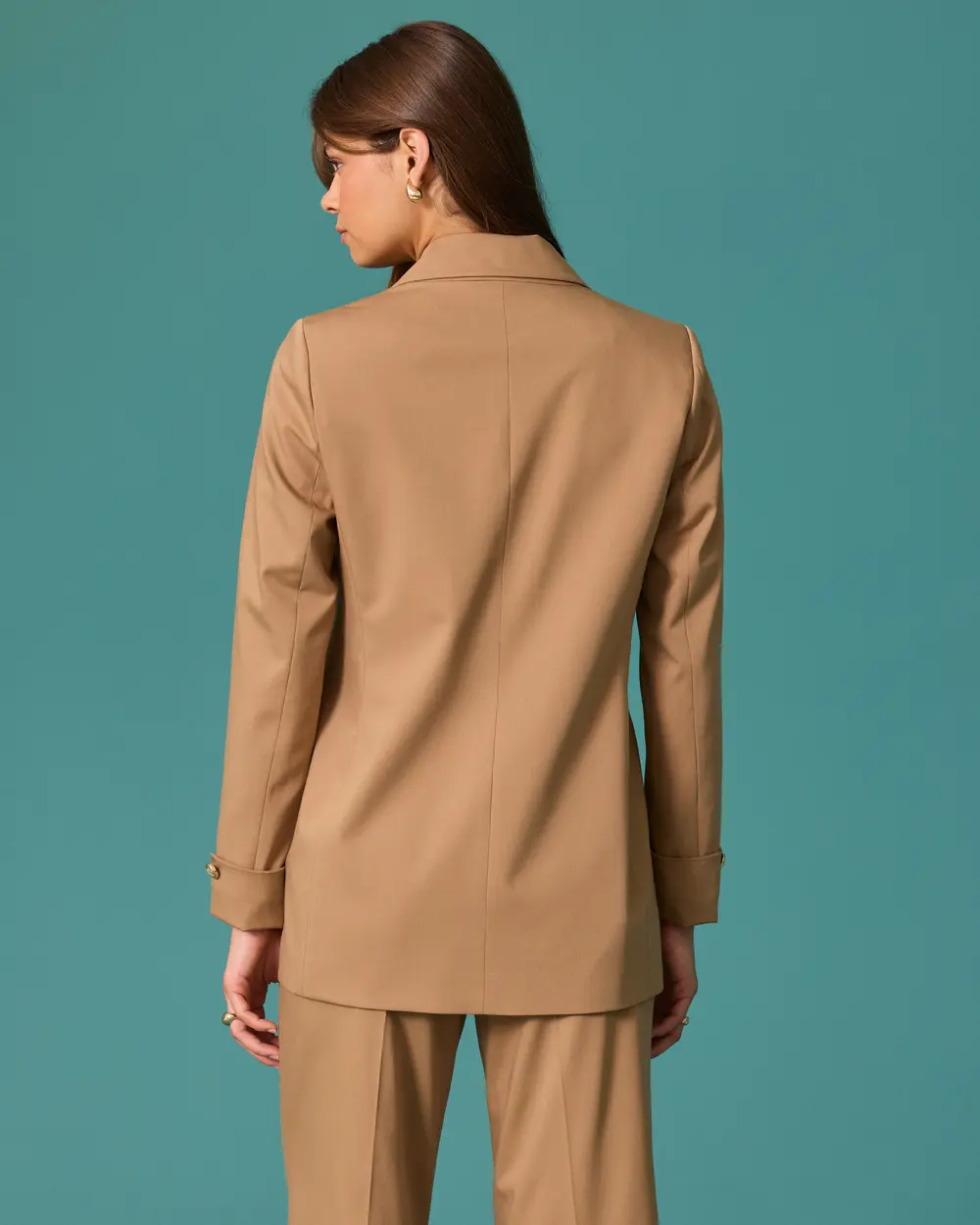 Metal Düğmeli Cep Detaylı Blazer Ceket