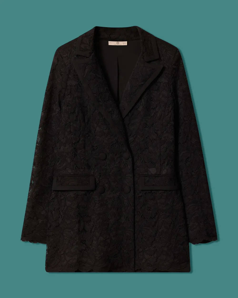 Dantel Detaylı Kruvaze Blazer Ceket