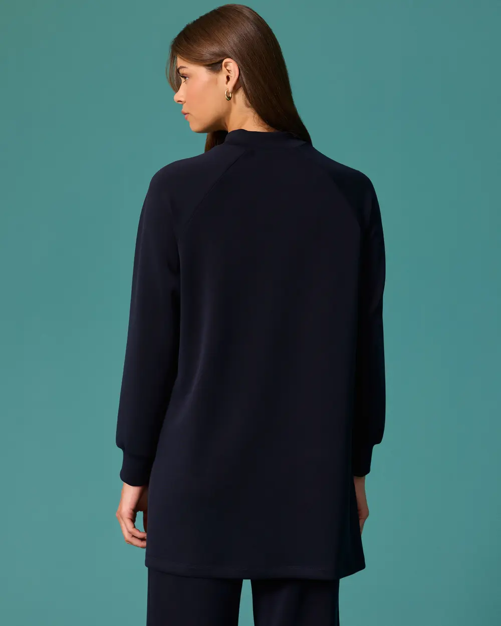 Tunic with Geometric Pattern and Button Details