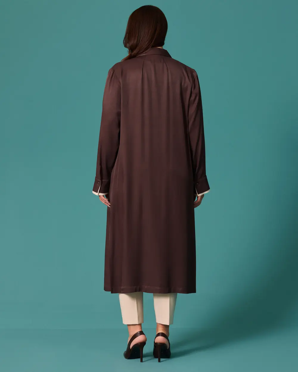 Plus-Size Button-Down Long Tunic
