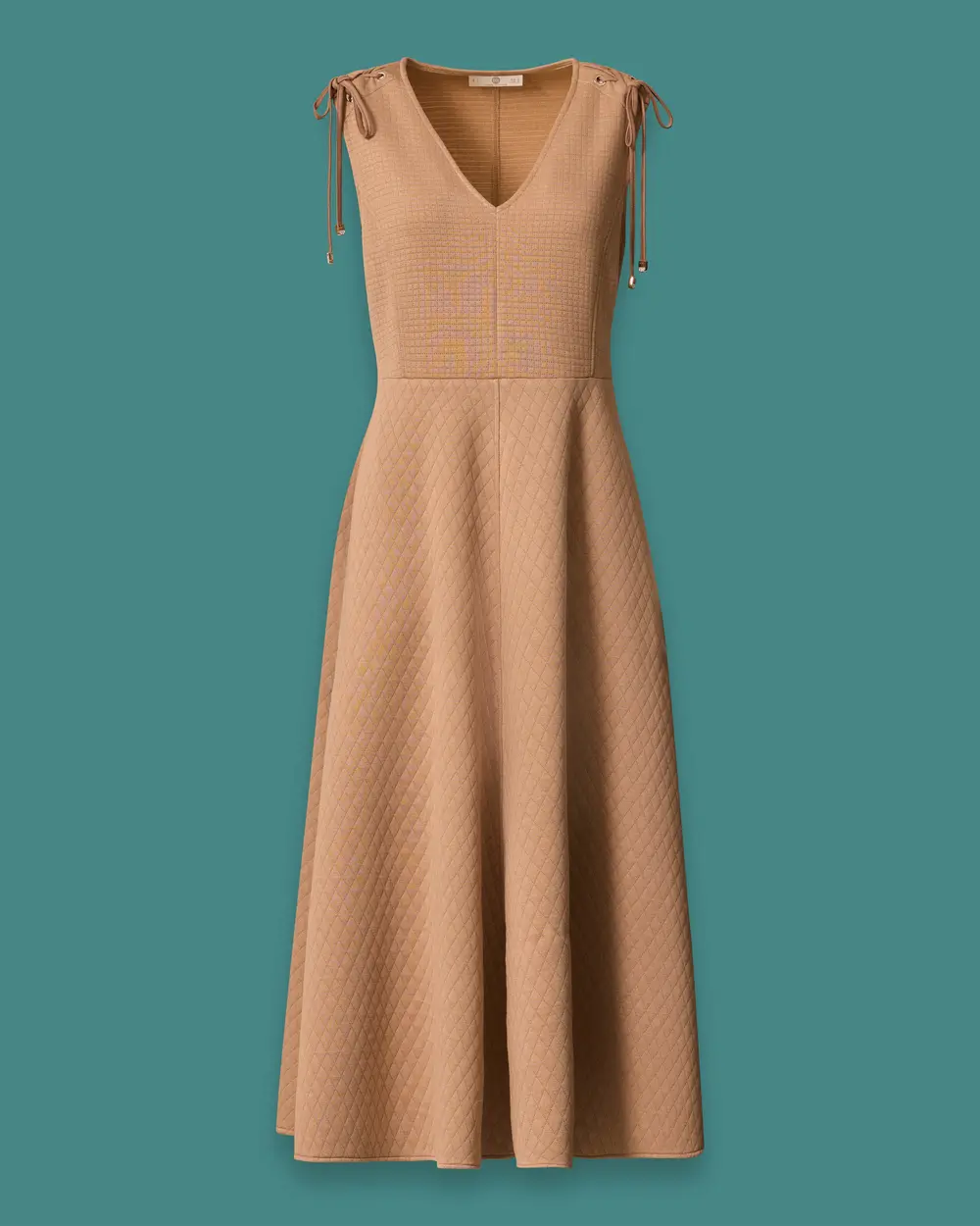 Shoulder-Strap, Detailed Quilted Jile Dress