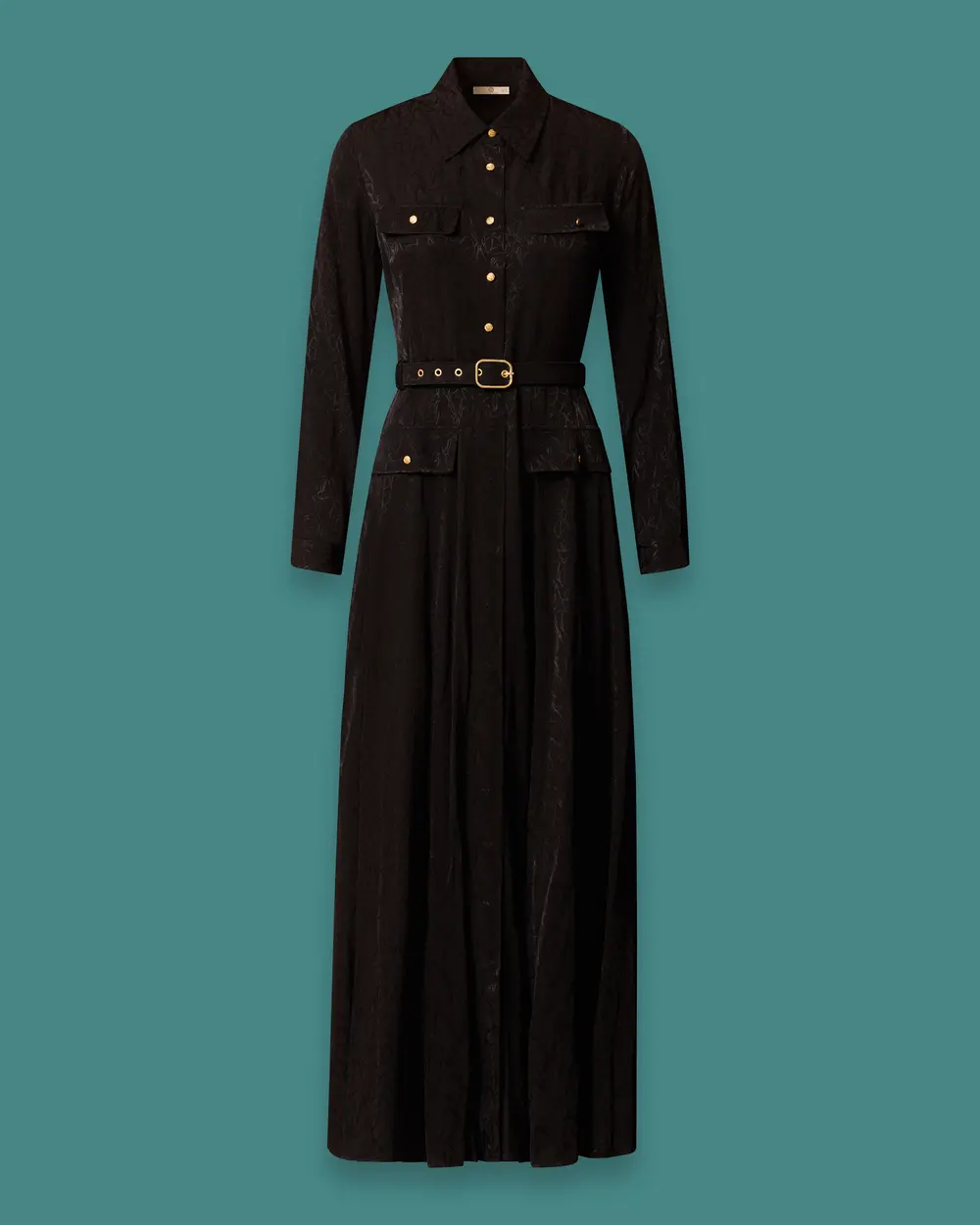 Long Dress with Arched Pocket Detail
