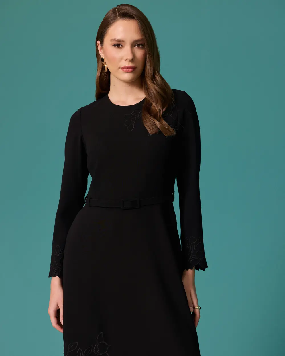 My A-Line Dress with a Detailed Belt