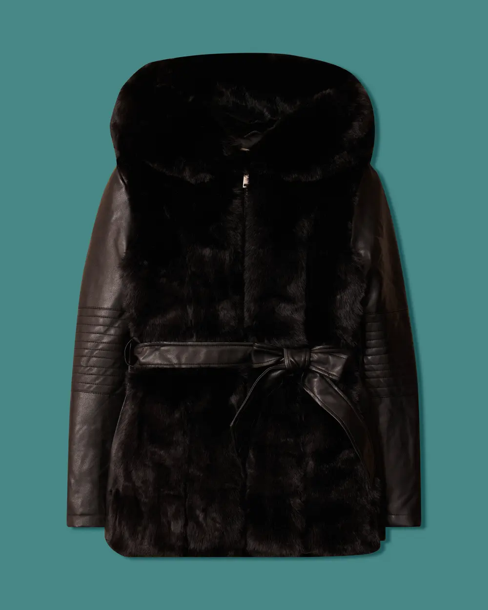 Tied-Detail Anorak Coat