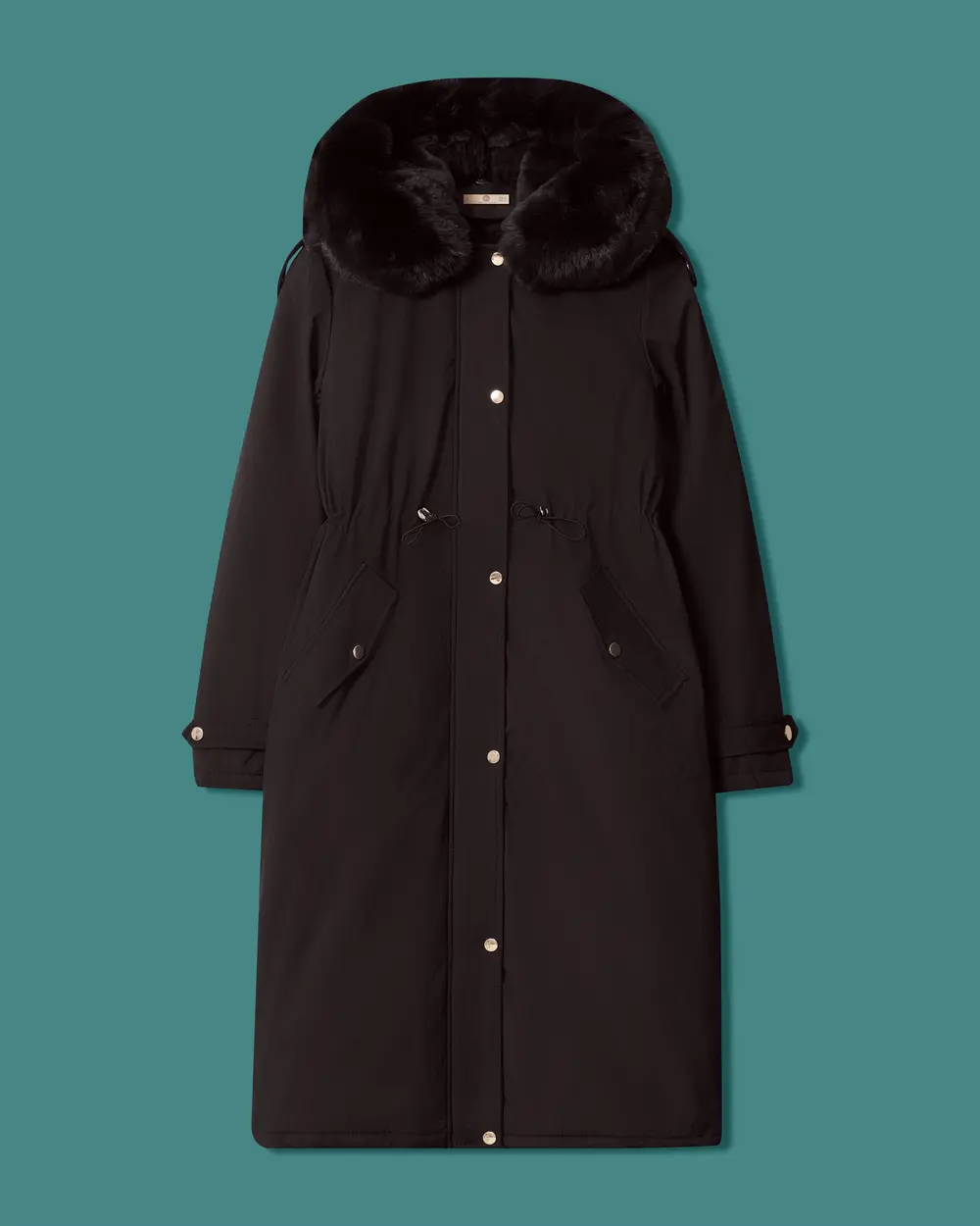 Long Anorak with Hooded Collar