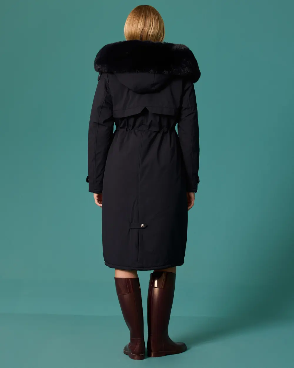 Long Anorak with Hooded Collar
