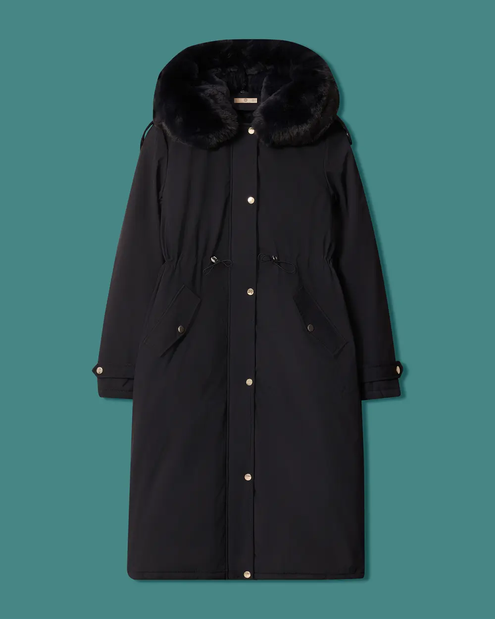 Long Anorak with Hooded Collar