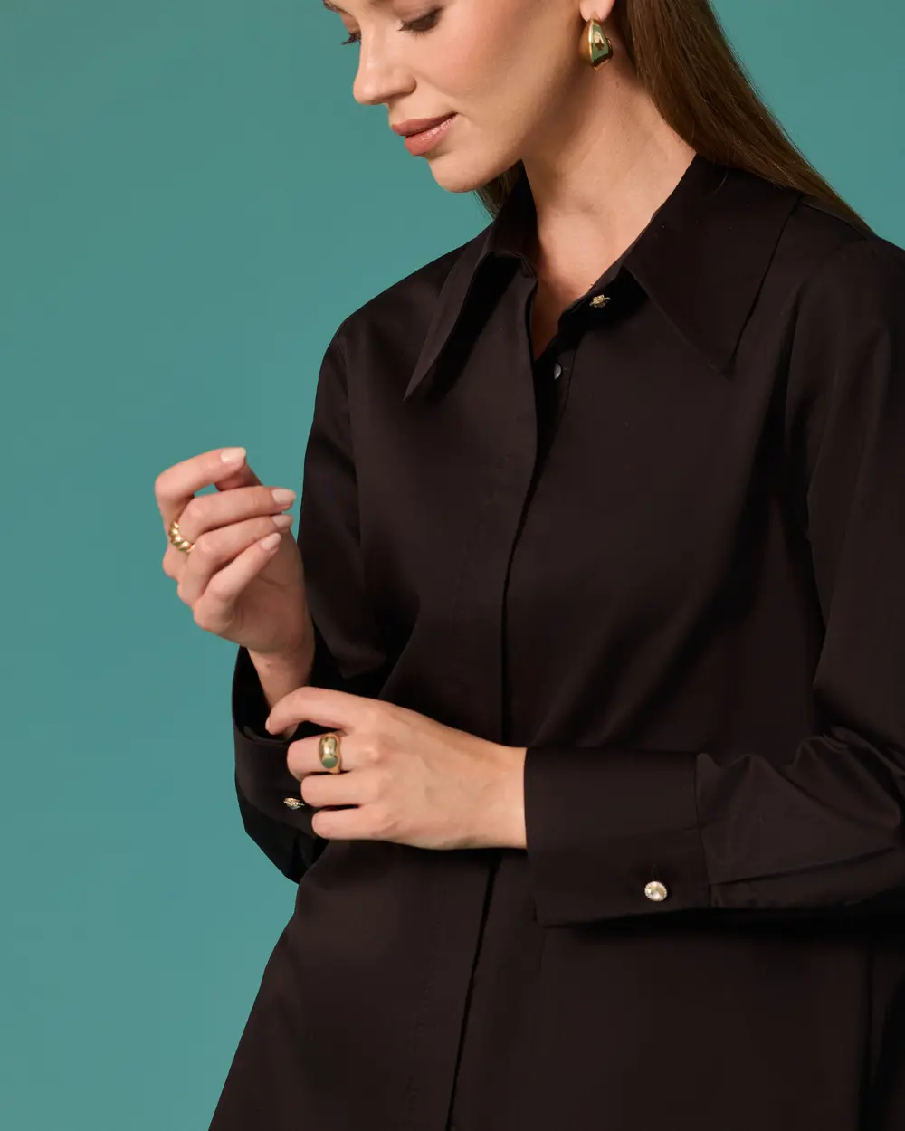 Regular-Fit Shirt with Cuff Details