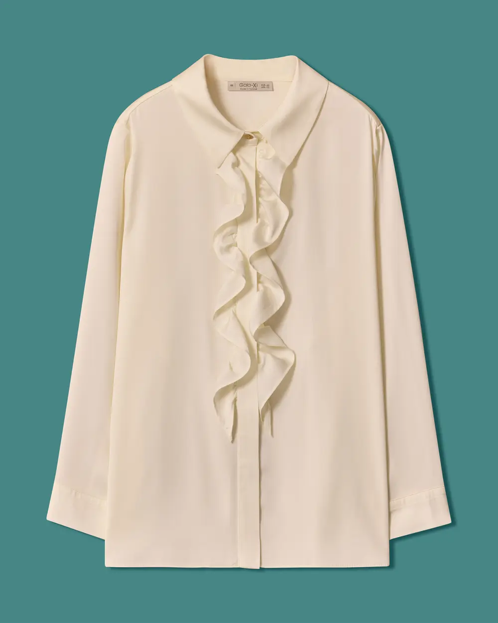 Plus-Size Stylish Shirt with Ruffled Details