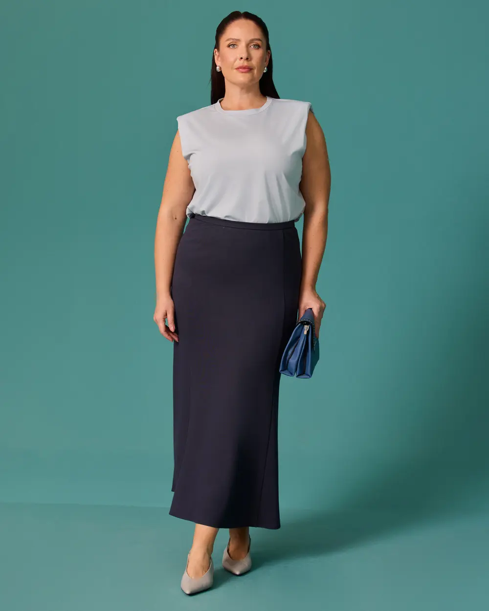 Plus Size Regular Waist A-Line Skirt