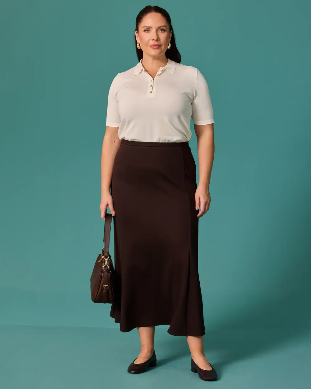 Plus Size Regular Waist A-Line Skirt