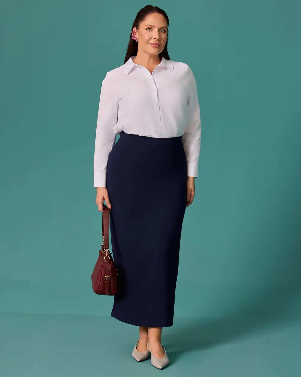Plus Size Regular Fit Classic Skirt