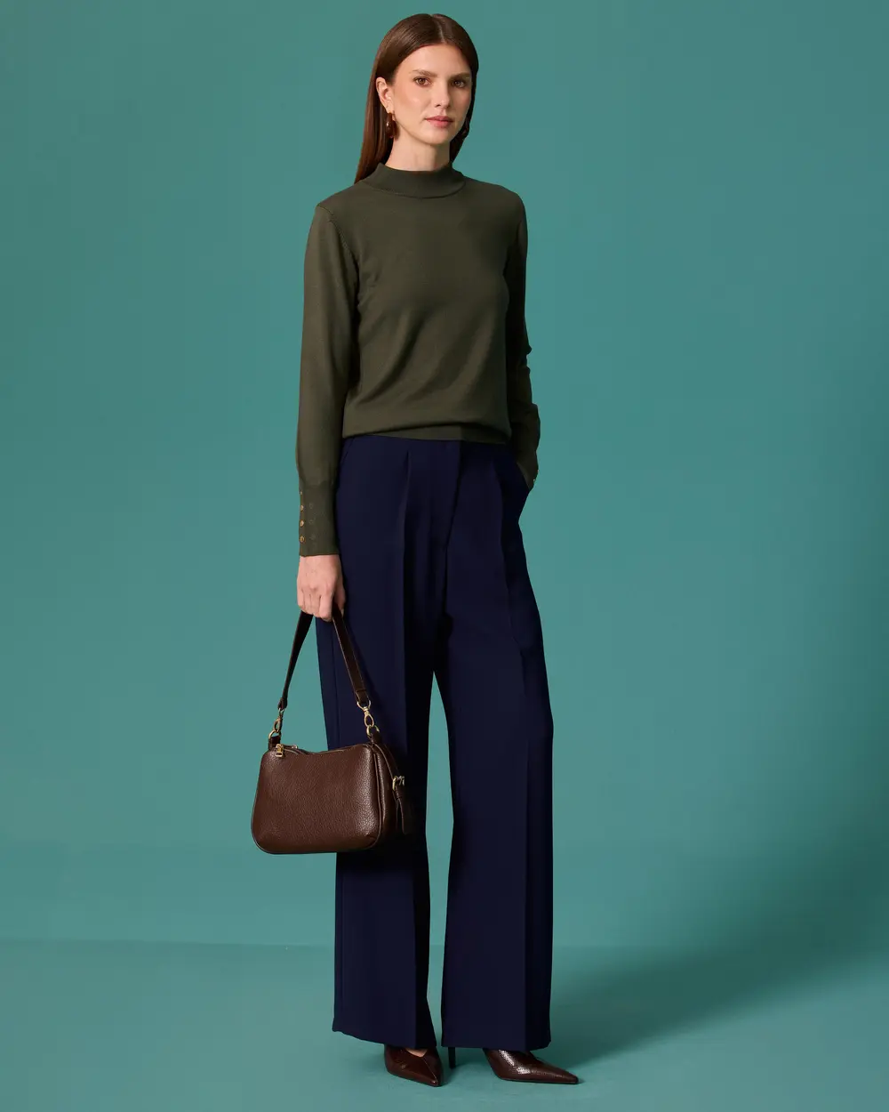 Half-Sleeve Basic Sweater