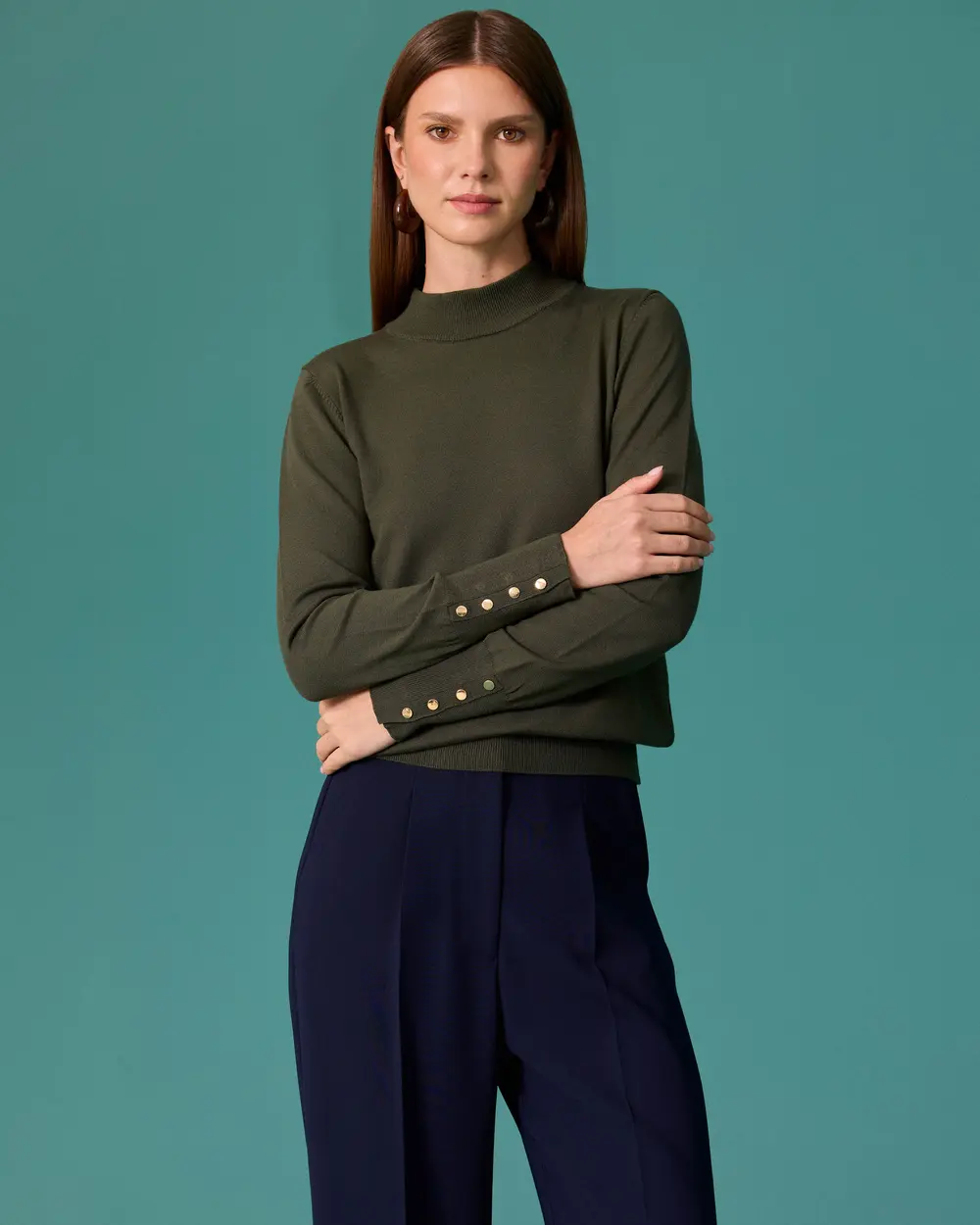 Half-Sleeve Basic Sweater