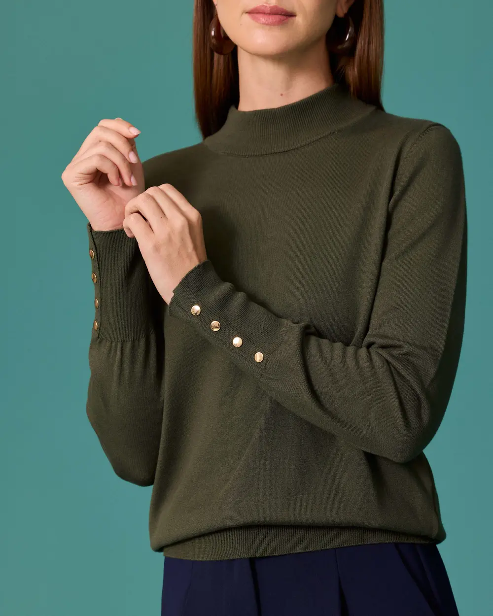 Half-Sleeve Basic Sweater