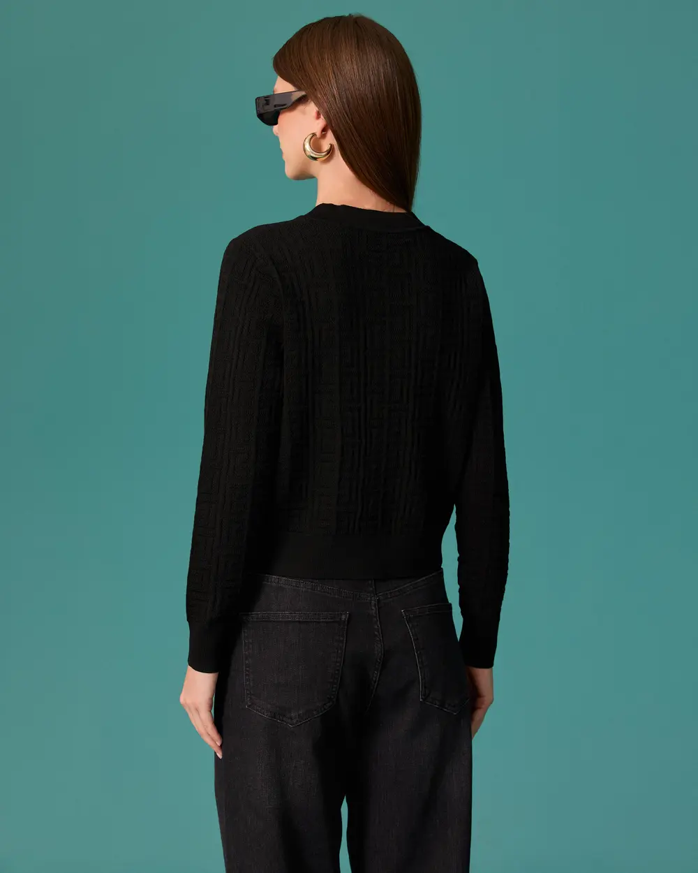 V-Neck Knit Cardigan