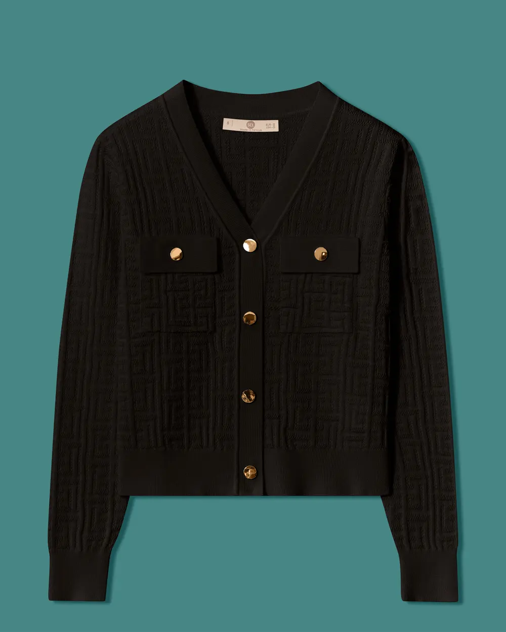V-Neck Knit Cardigan