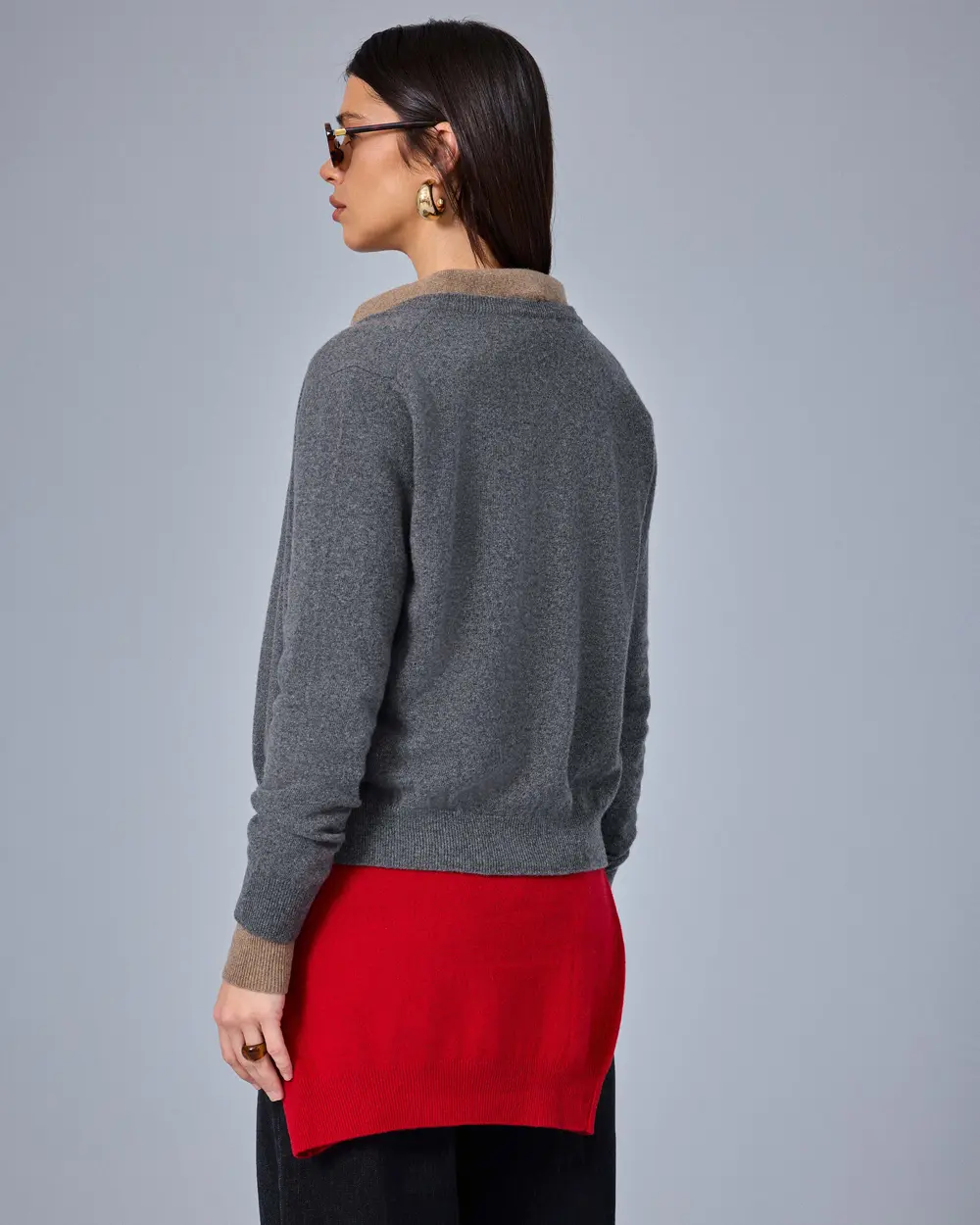 Button-Detail Cashmere-Wool Blend Knit Cardigan