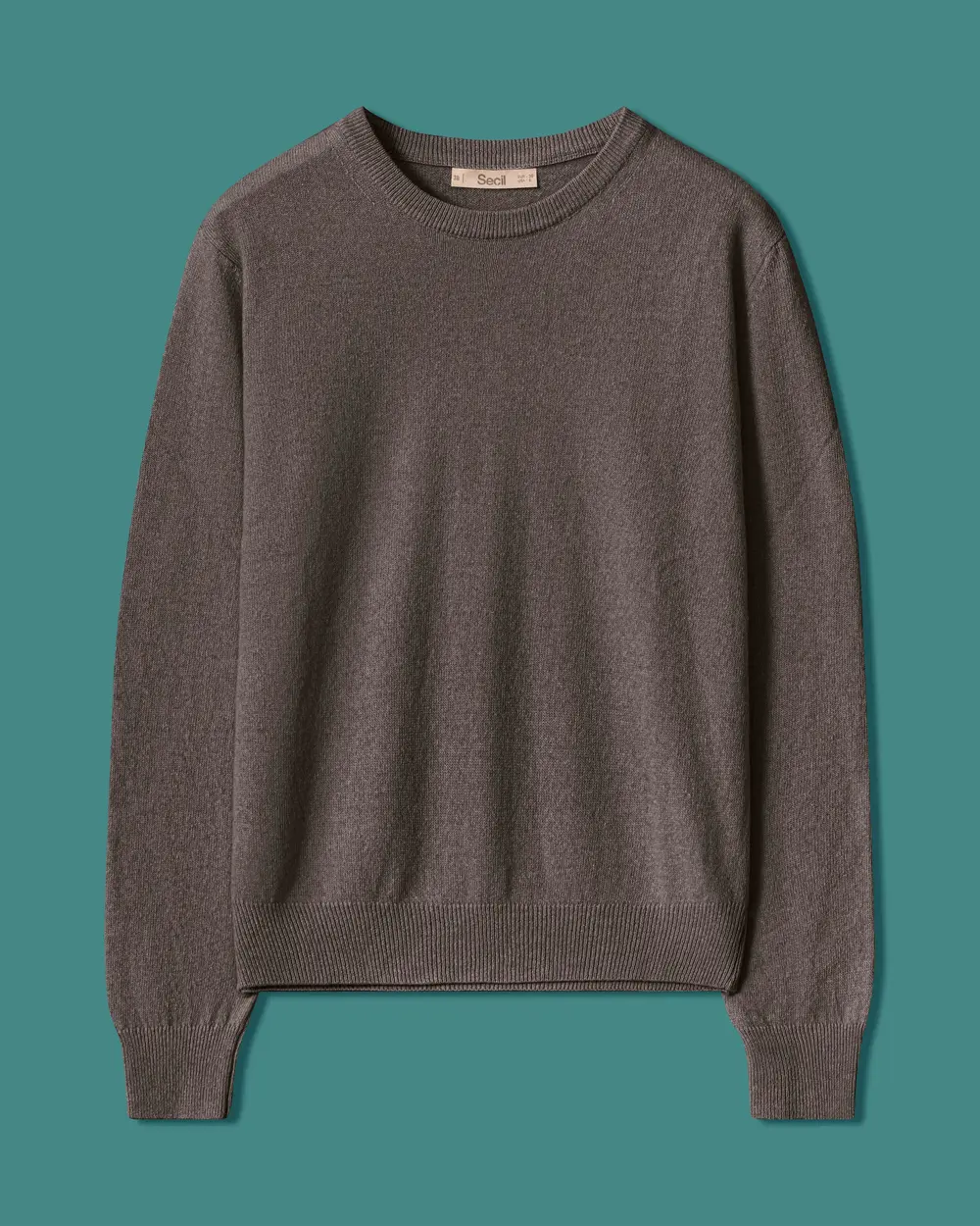 Round-Neck Cashmere-Blend Knit Sweater
