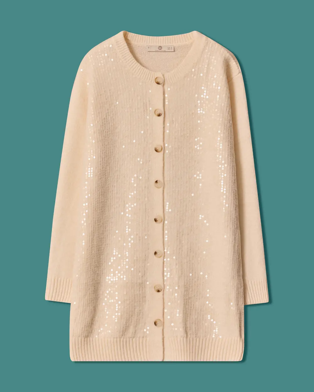 Payet Detailed Button-Front Knit Cardigan