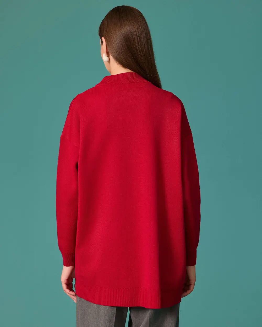 Button-Detail Knit Cardigan