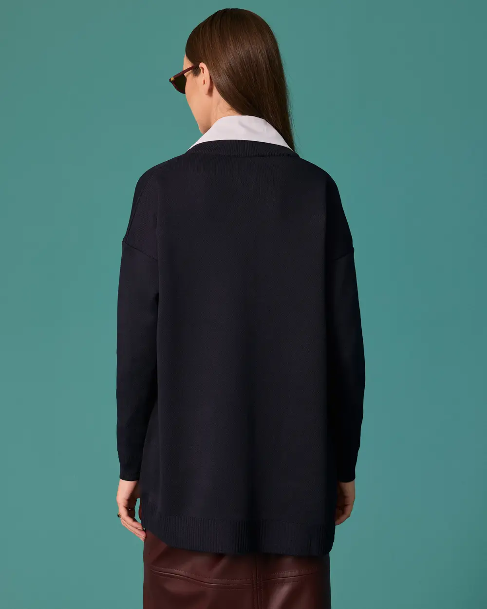 Button-Detail Knit Cardigan