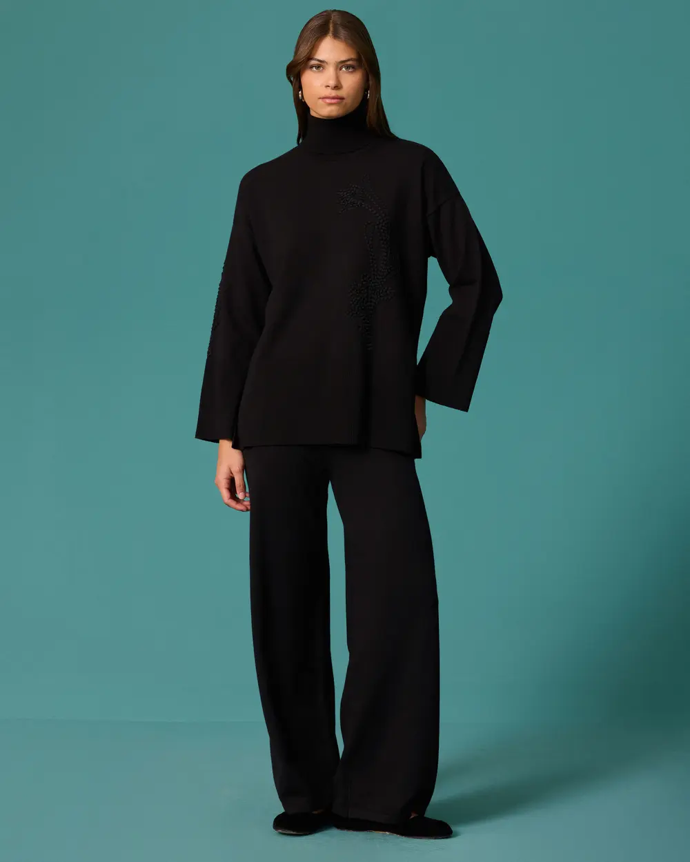 Oversize Balıkçı Yaka Triko