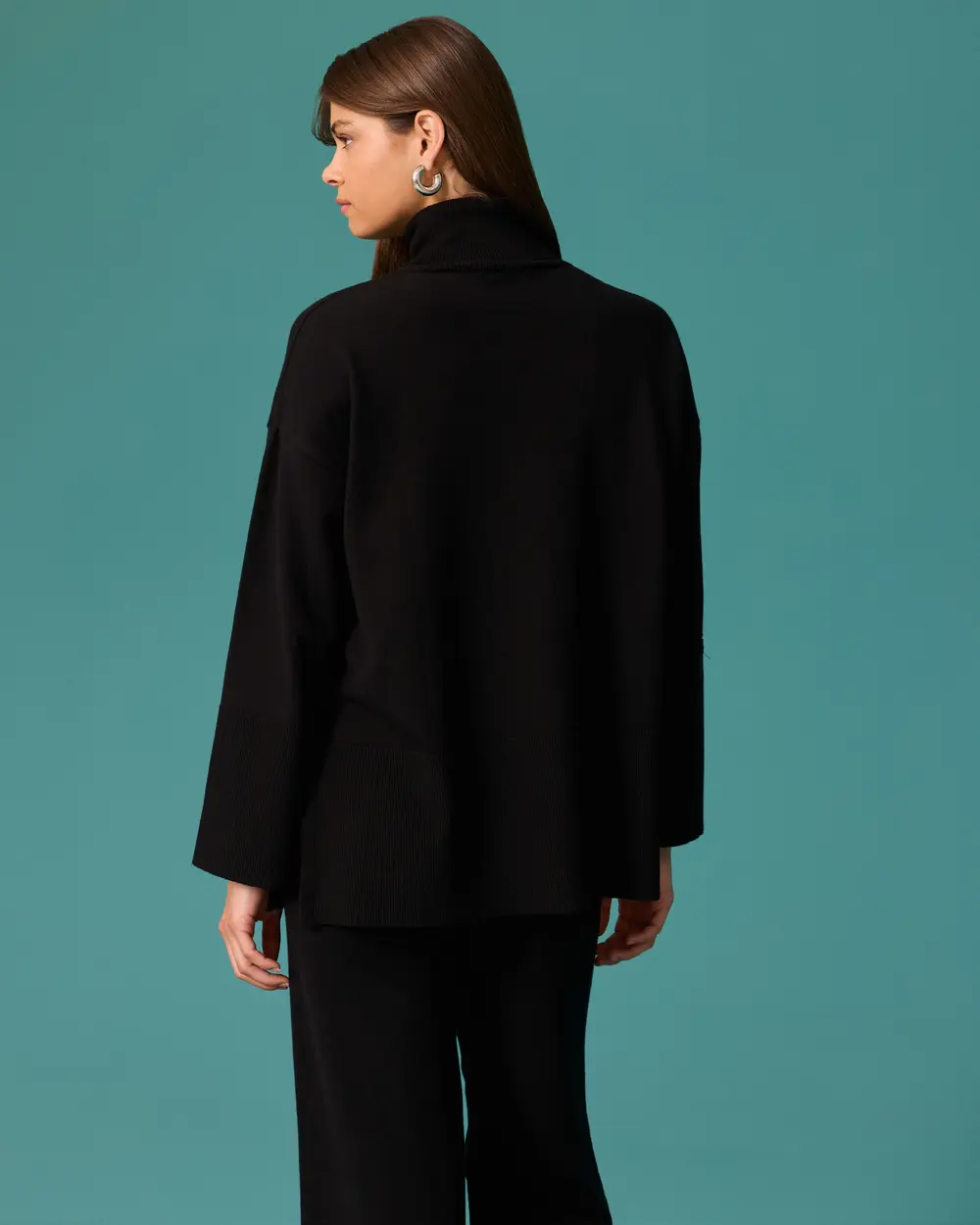 Oversize Balıkçı Yaka Triko
