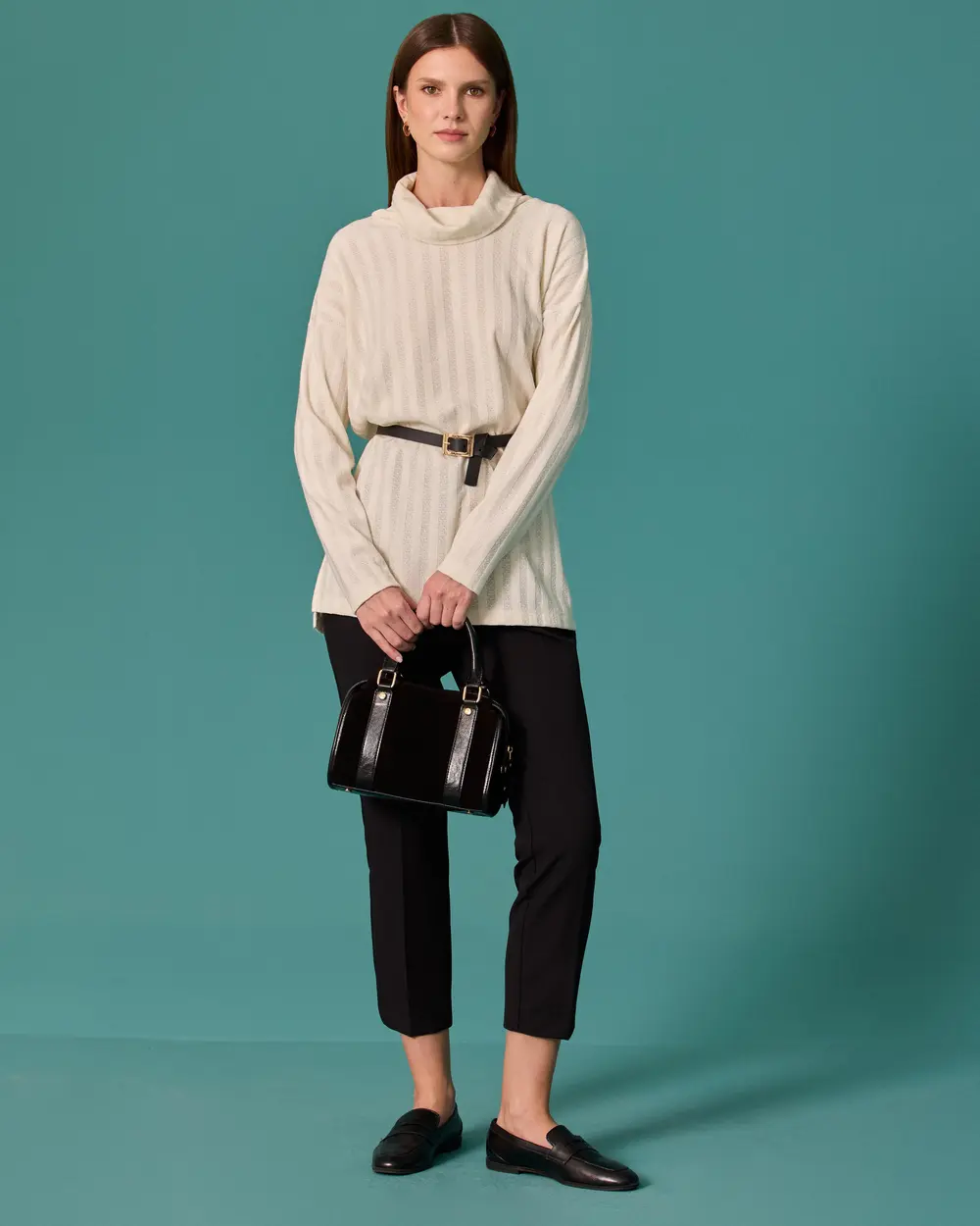 Tunic with a Turned-Down Collar