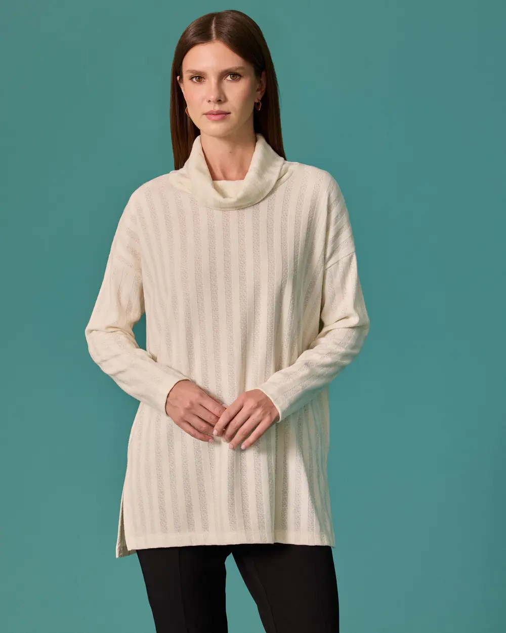 Tunic with a Turned-Down Collar