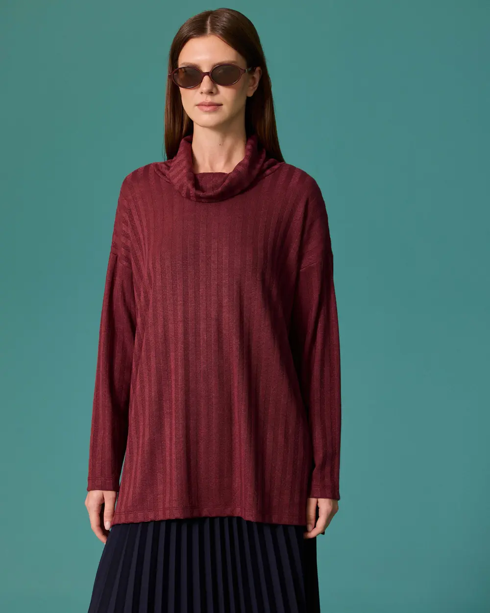 Tunic with a Turned-Down Collar