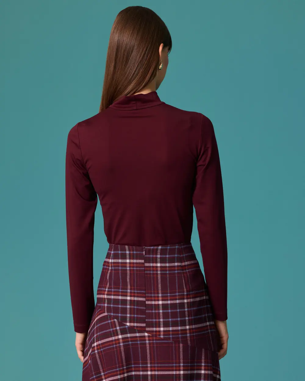Dik Yaka Uzun Kollu Basic Bluz