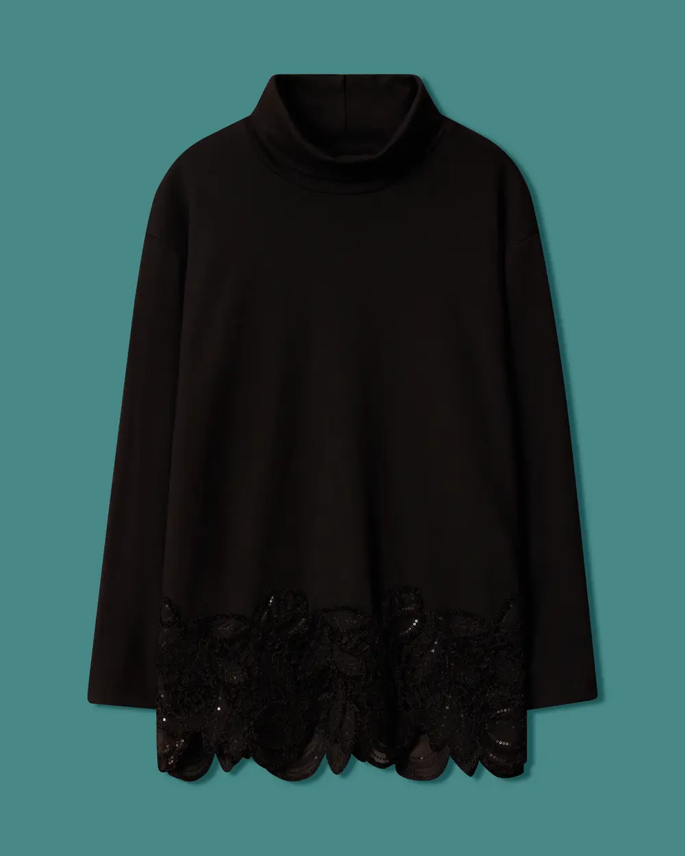 Plus-Size Sequin-Embellished Blouse