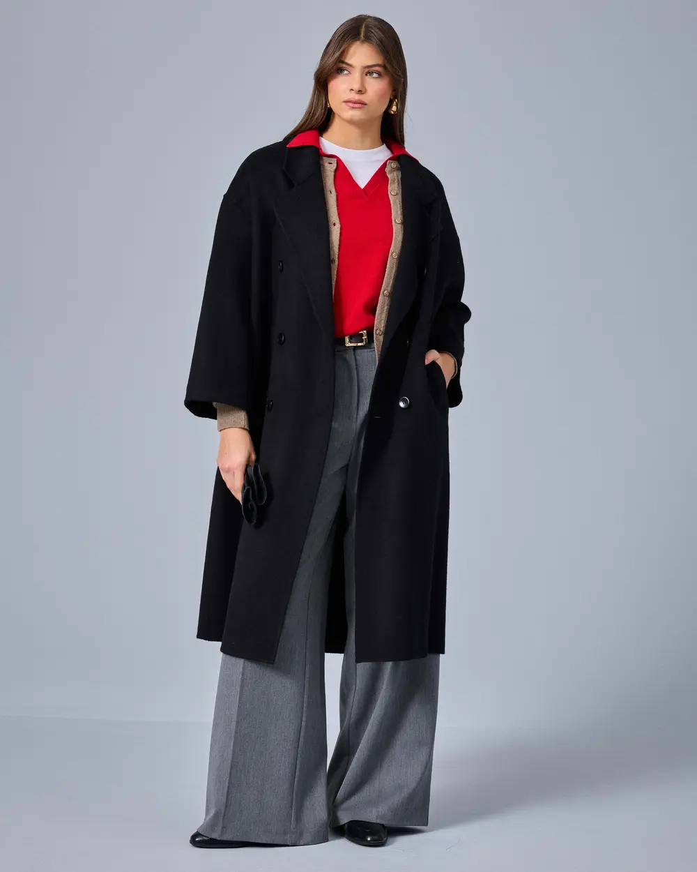 Oversize Kesim Uzun Kaban