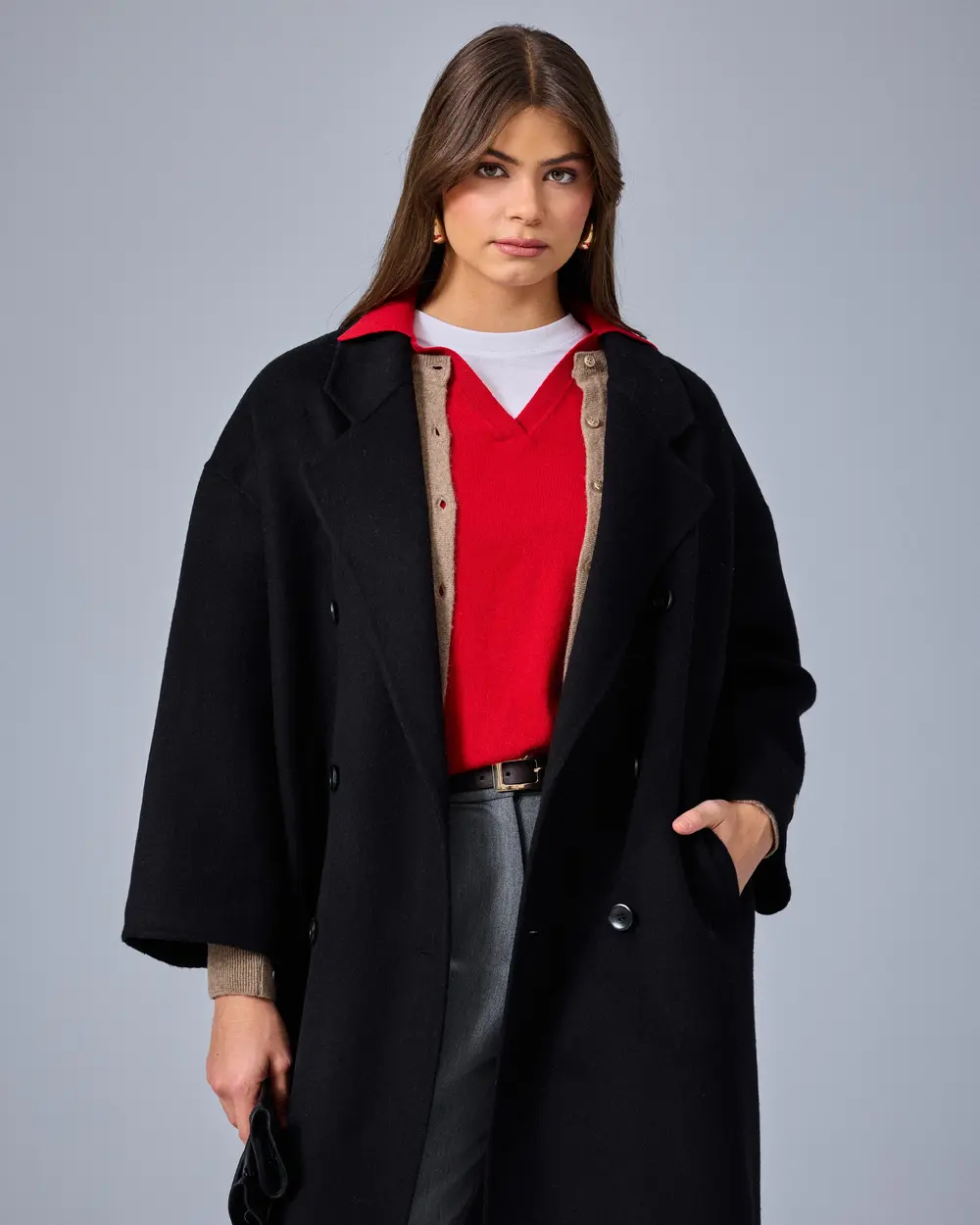 Oversize Kesim Uzun Kaban
