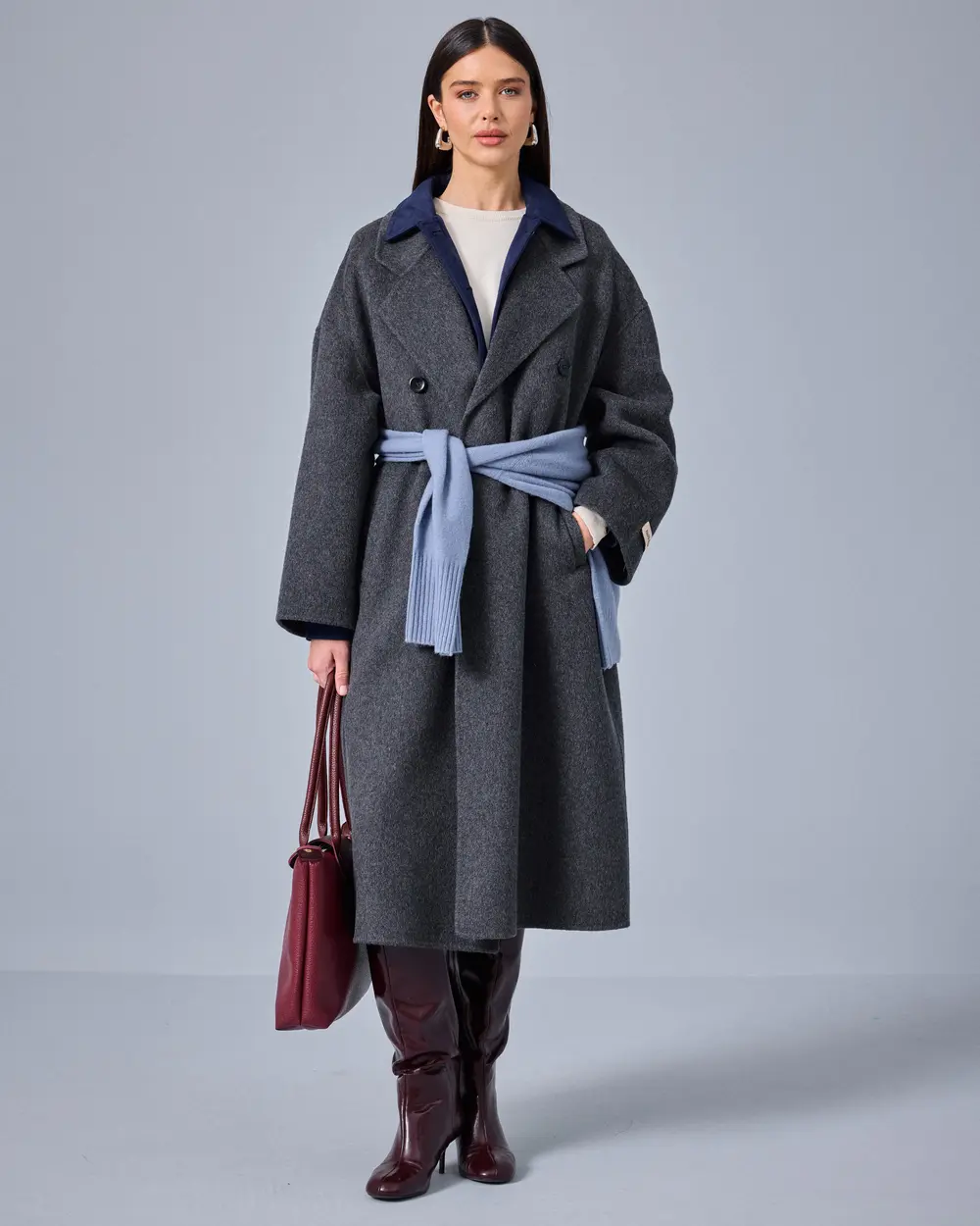 Oversize Kesim Uzun Kaban