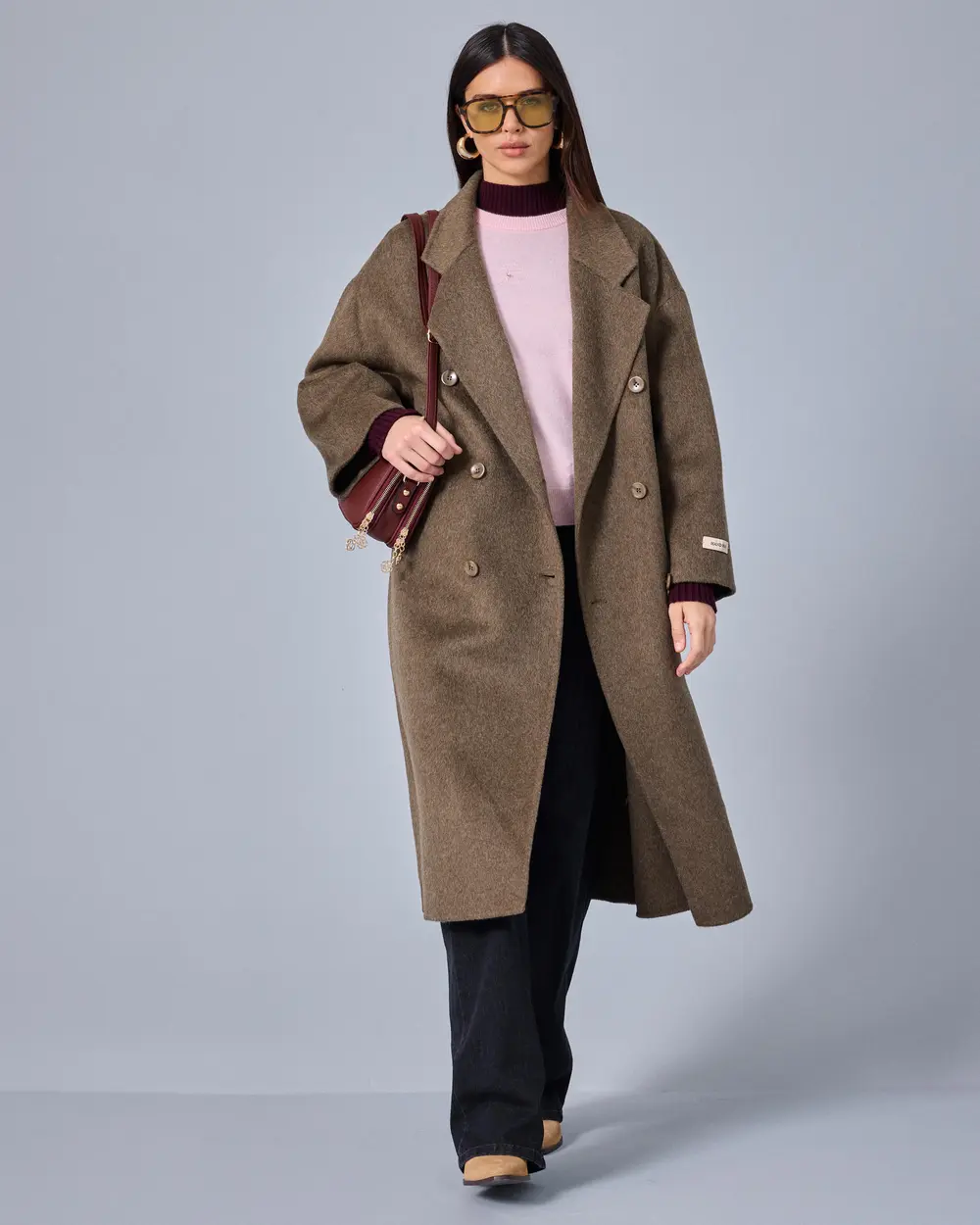 Oversize Kesim Uzun Kaban