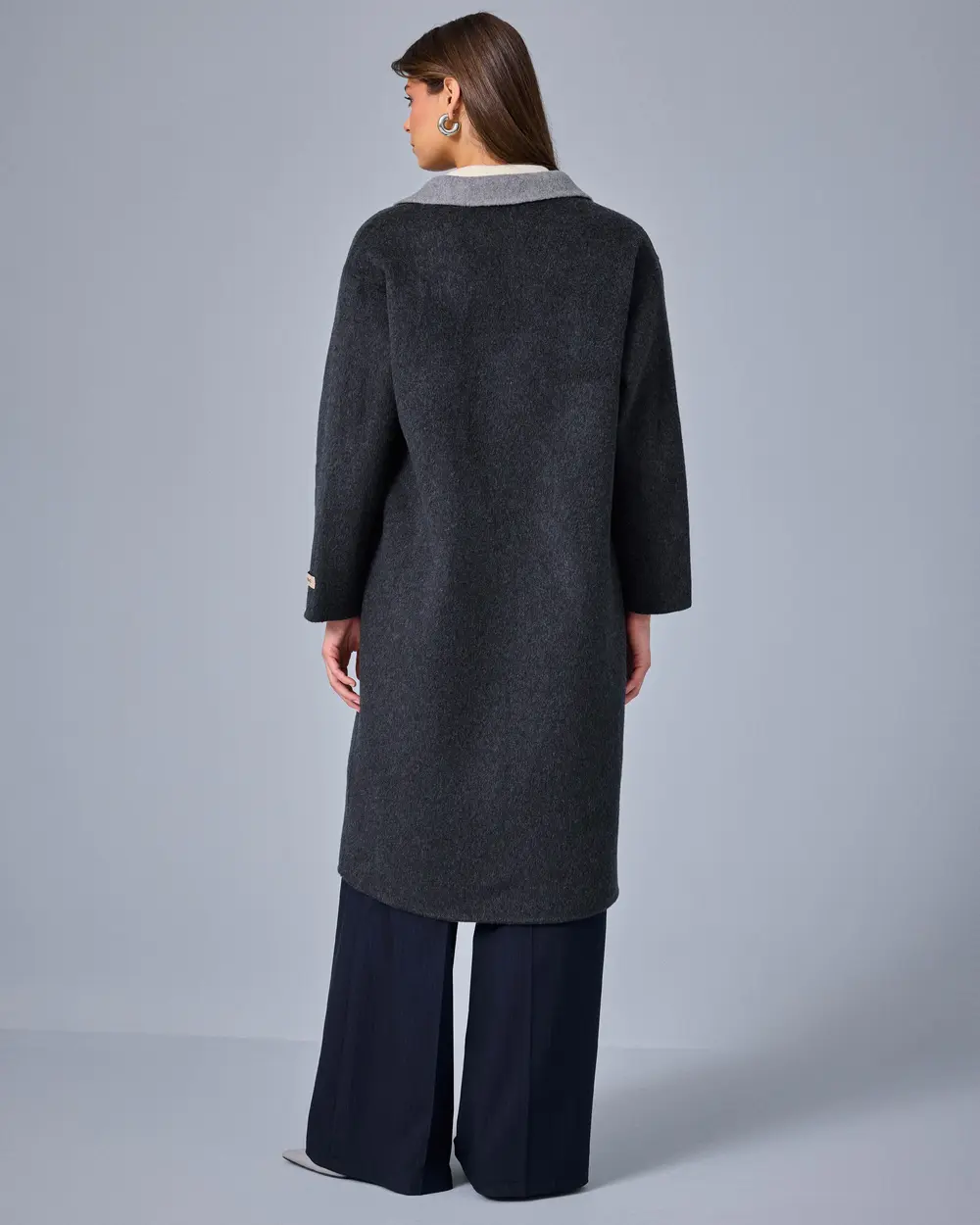 Kruvaze Yaka Oversize Kaban
