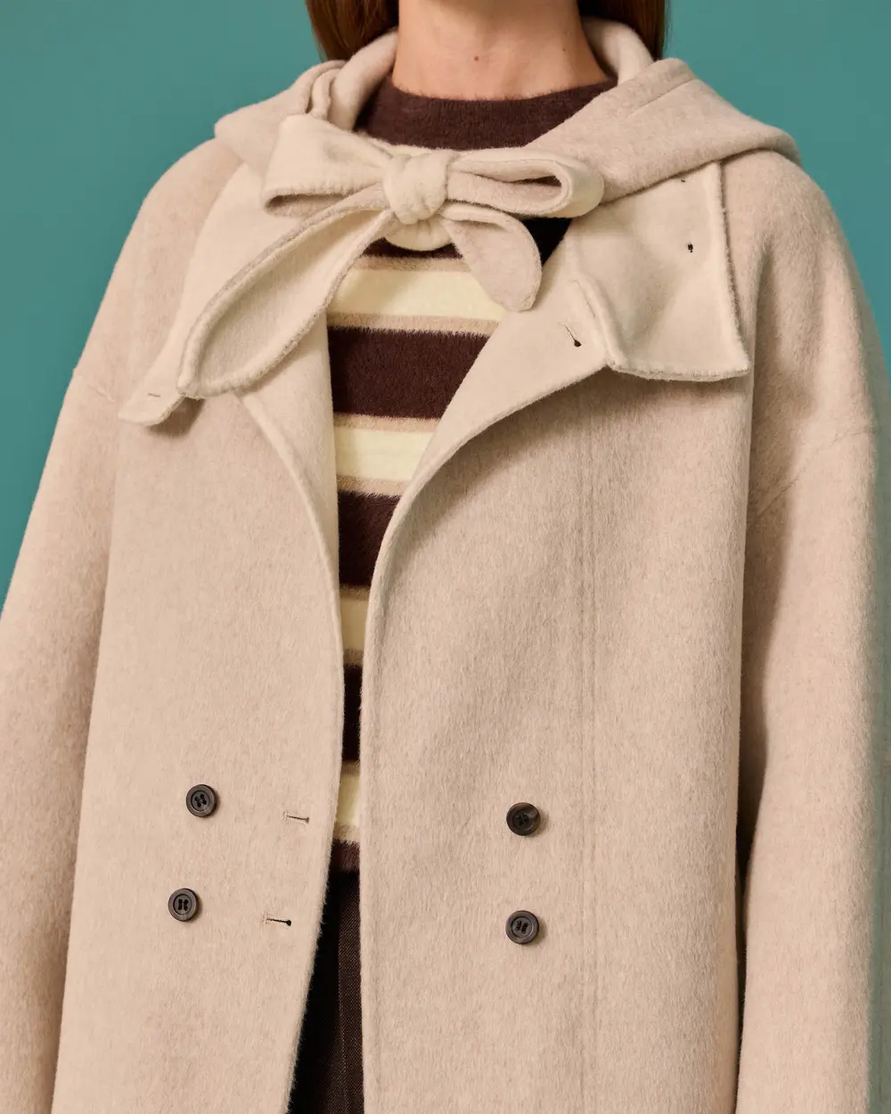 Oversized Long Coat with a Stand-Up Collar