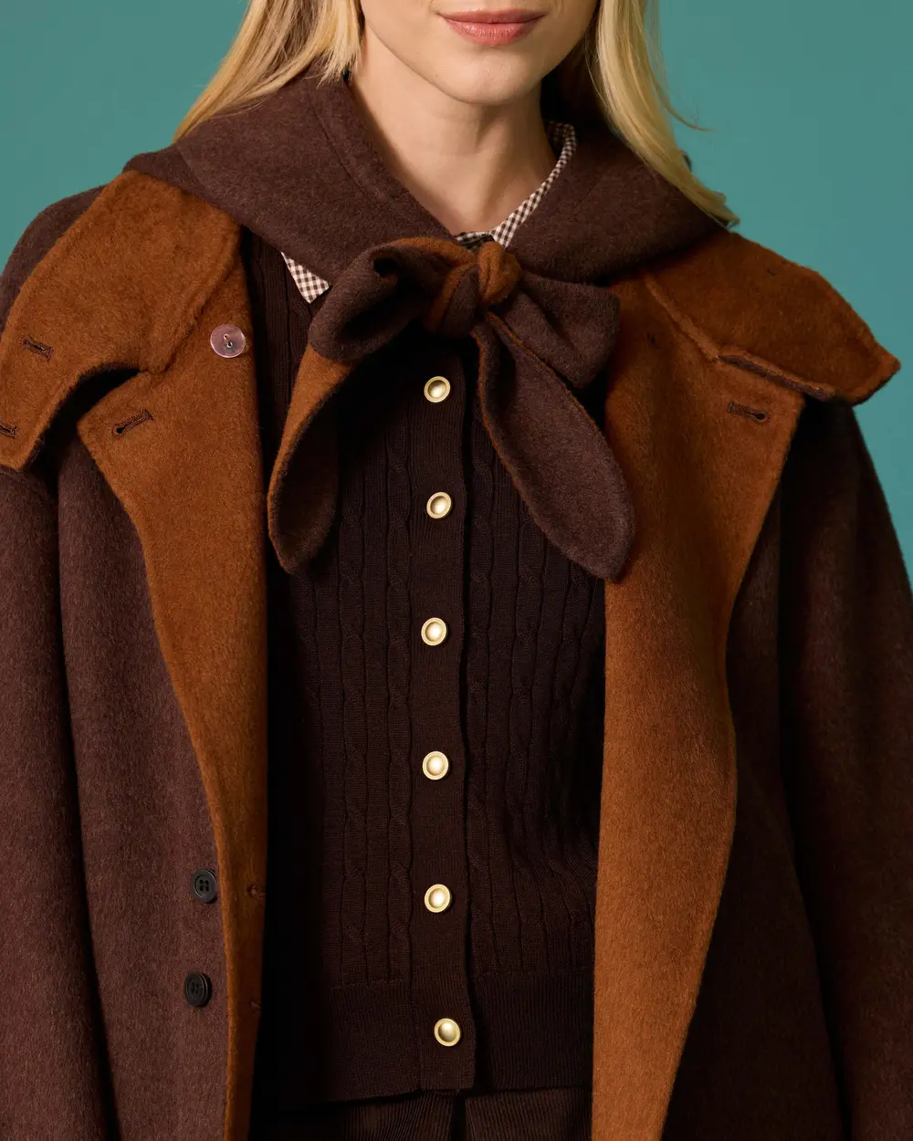 Oversized Long Coat with a Stand-Up Collar