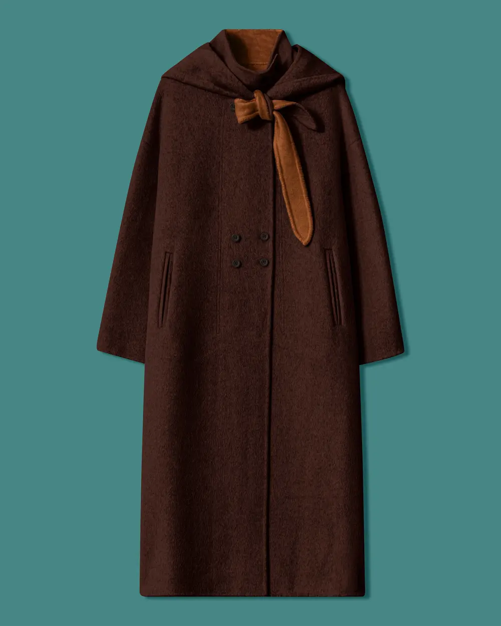 Oversized Long Coat with a Stand-Up Collar