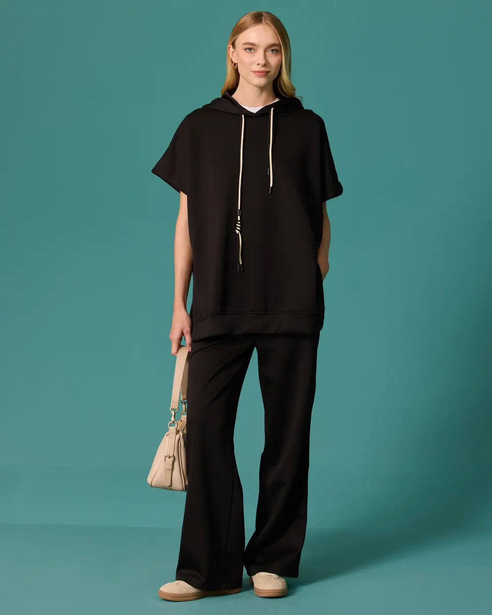 Kapüşon Yaka Oversize Sweatshirt
