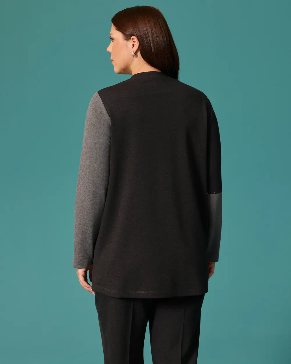 Büyük Beden Yuvarlak Yaka Sweatshirt