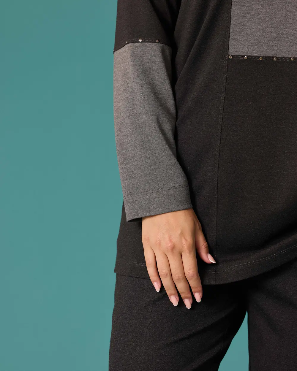 Büyük Beden Yuvarlak Yaka Sweatshirt
