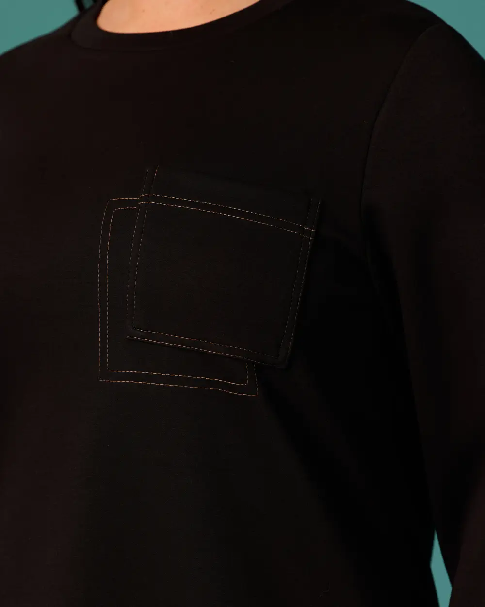 Büyük Beden Cep Detaylı Sweatshirt